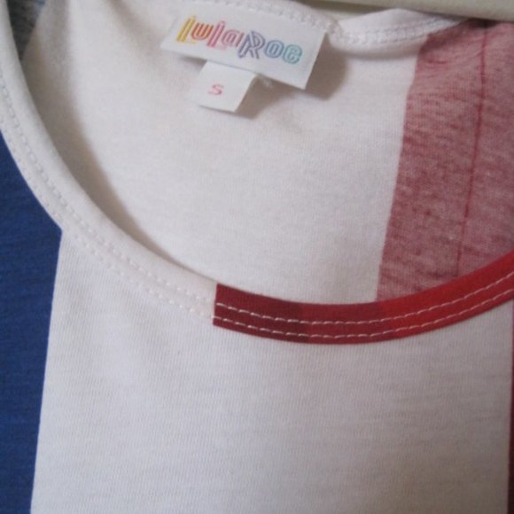 Lularoe Americana Striped Perfect Tank - Picture 2 of 5